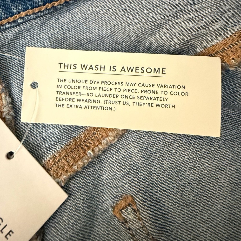NEW American Eagle Dreamy Drape‎ Ultra Wide Leg Jeans Womens 14 Short Baggy Y2K - Picture 12 of 13